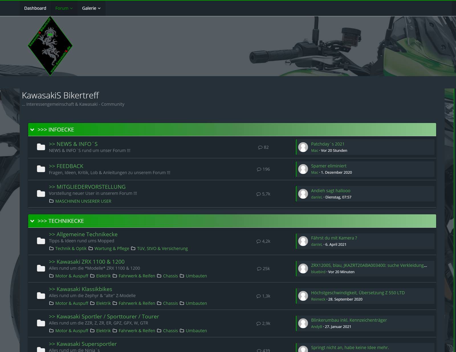 KawasakiS Bikertreff - Forensoftware WBB5 - Aktualisiert am 15.04.2021