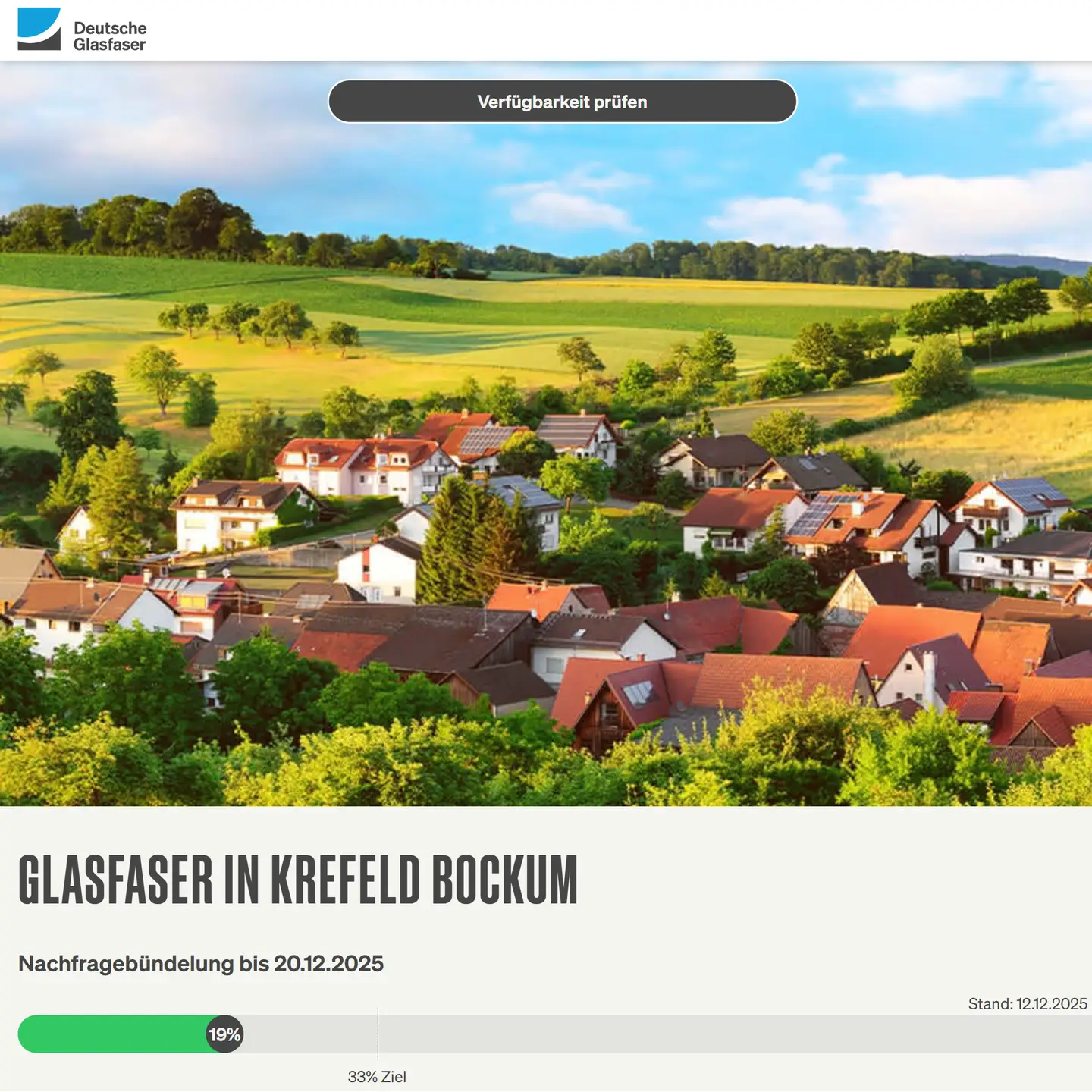 Screenshot von der ehem. Projektseite für Krefeld-Bockum