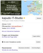 GoogleMyBusiness Ansicht nach Google Suche
